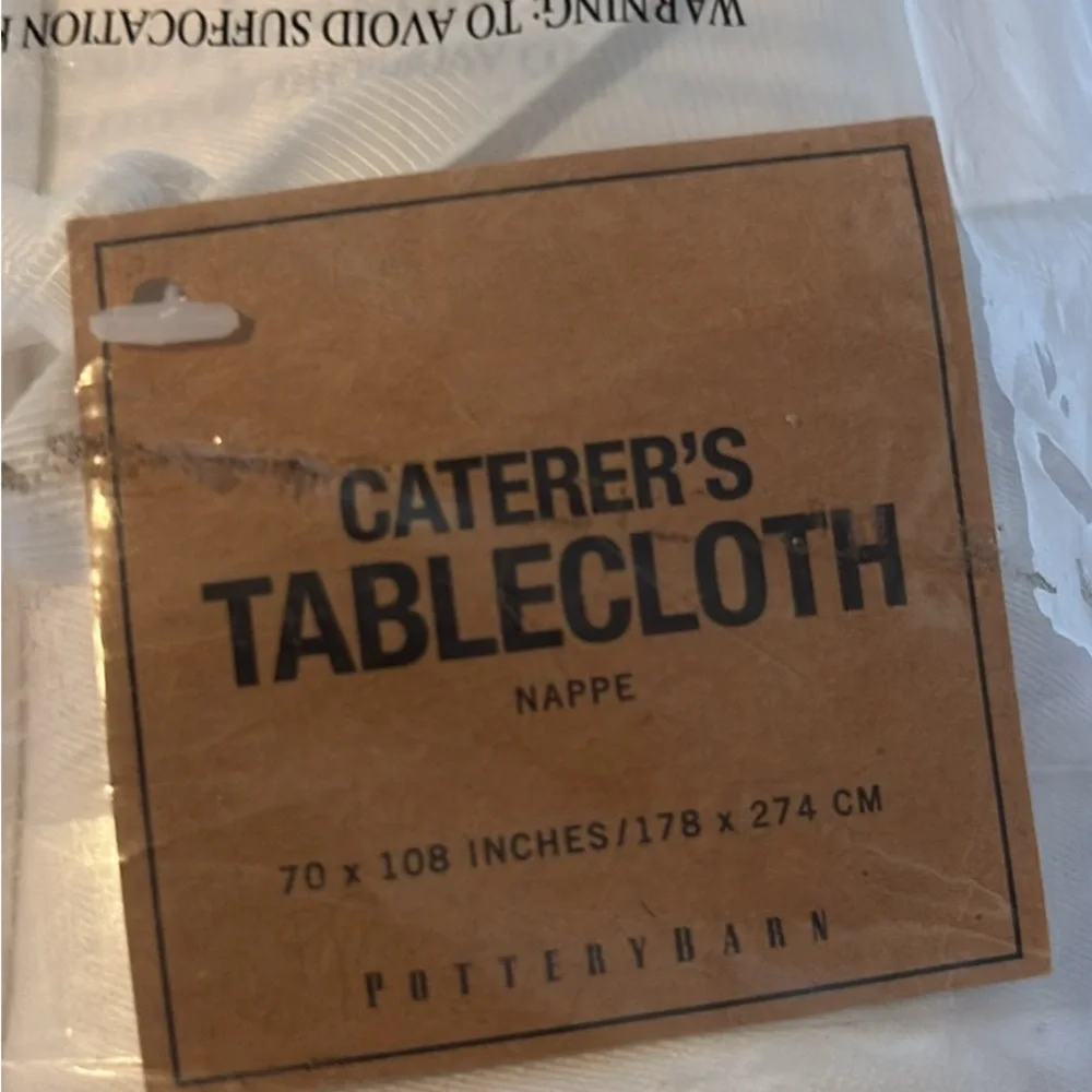 Pottery Barn White Tablecloth - Picture 3 of 4